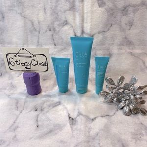 TULA Skincare Gift Set-Cleanser,Vitamin C Serum,Hydrating Day&Night Cream3pc-NEW